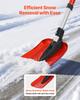 Snow Shovel for Driveway, 22cm Foldable Snow Shovel with D-shaped Handle, , 36-40 in Adjustable, Lightweight Aluminum Alloy Snows Removal Tool, Reduce