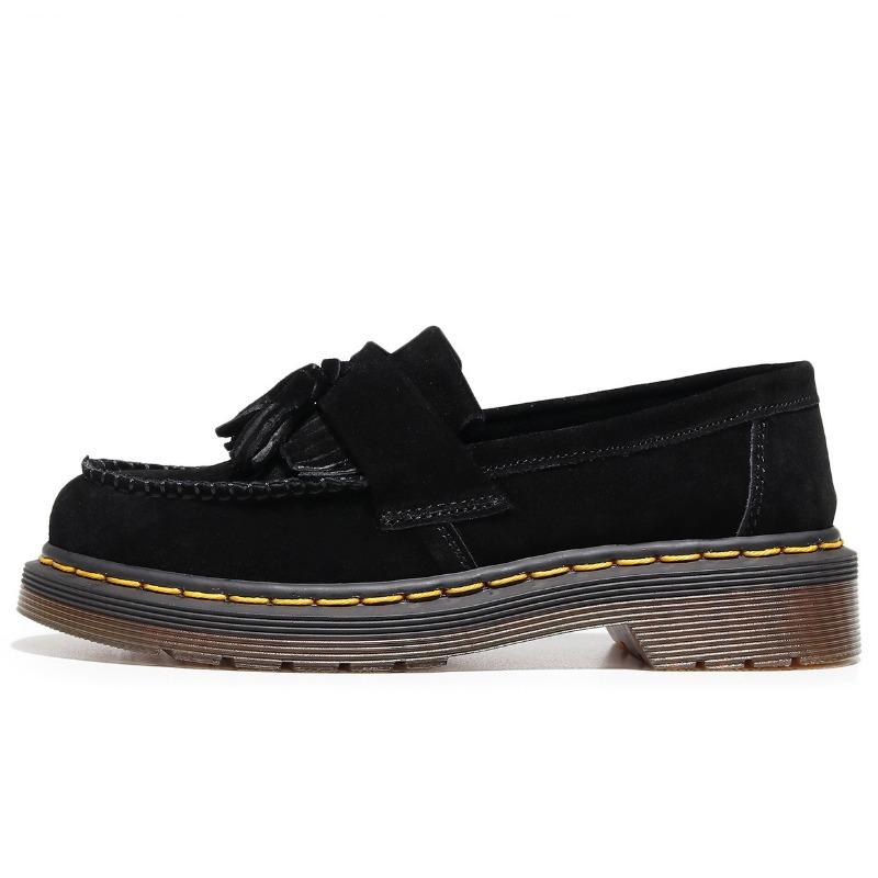 Velvet tassel women's leather low-top small leather shoes women's fashion student round head casual shoes