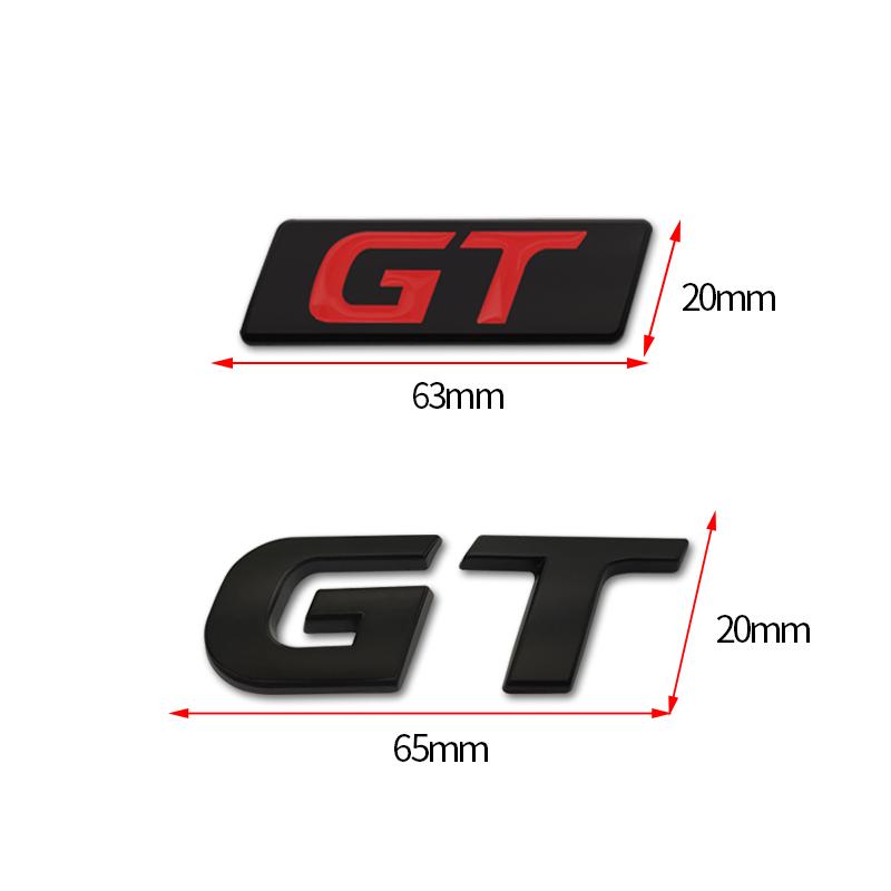 FRL1 Adesivo per Auto 3D Logo GT Emblema Metallico Distintivo Decalcomanie Per 206 207 307 208 2008 RCZ GT Polo Golf 5 7 Passat B5