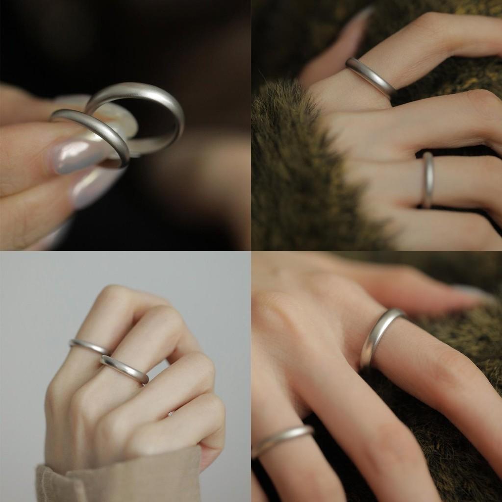 Eleganter Verstellbarer Ring mit Matter Textur für Damen Stilvolles Minimalistisches Geometrisches Design 2023 Neuankömmling
