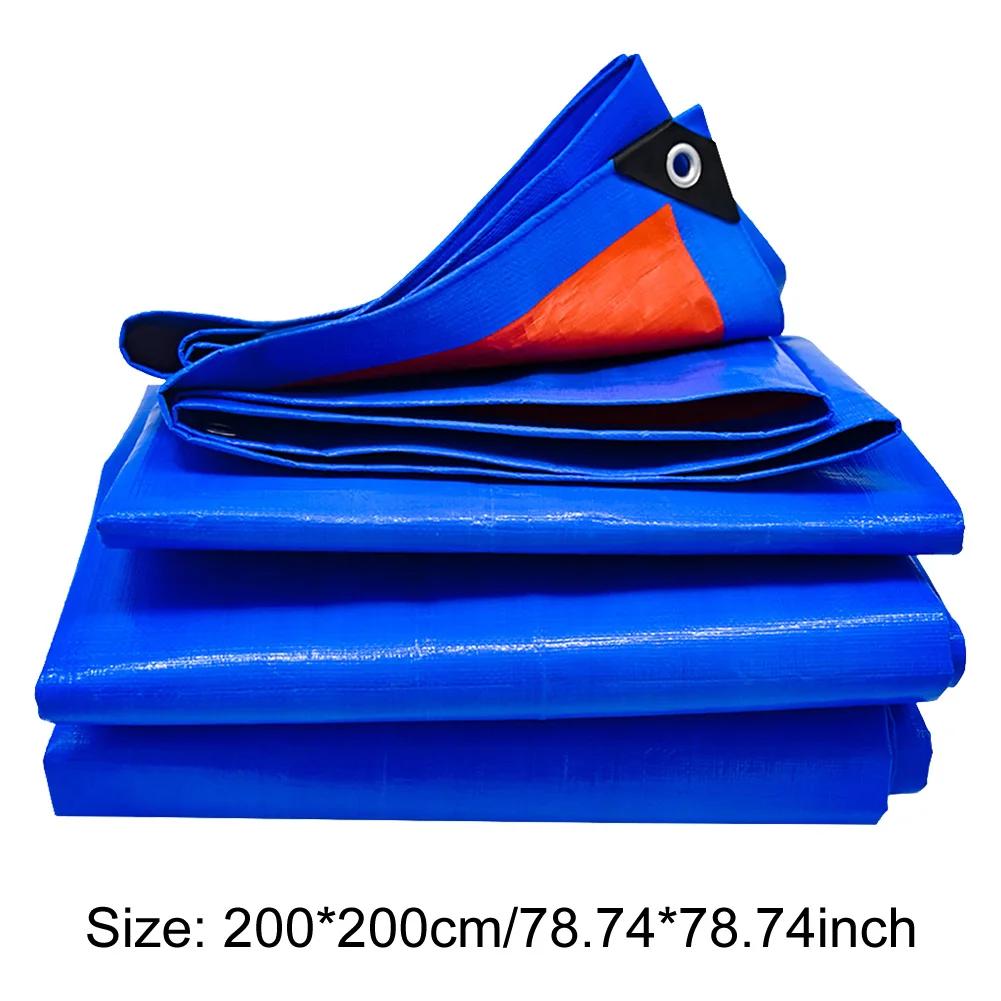 PE Rainproof Tarp Camping Tent Sunshade Cloth Portable Waterproof Awning Dust Cover Large Tarpaulin Outdoor Sunshade Sail Tarp