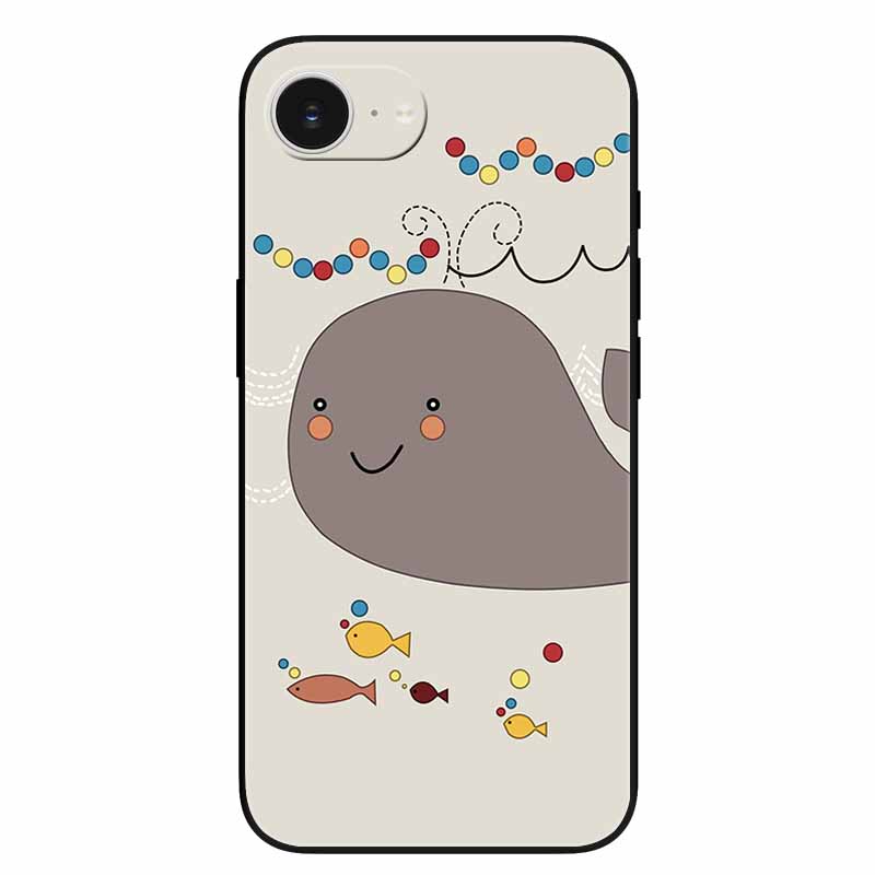 For iPhone 16e Case Soft Silicone Flowers 3D Relief Cover for iPhone 16e 2025 Black Phone Cases Funda On for Iphone16e 16 e Cool iPhone 16e