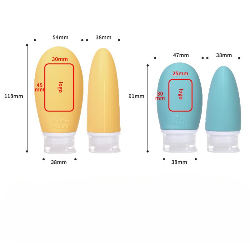 Shampoo Shower Gel Travel Storage Bottle Cosmetics Four-Piece Set Fire Extinguisher Bottles Silicone Storage Bottle