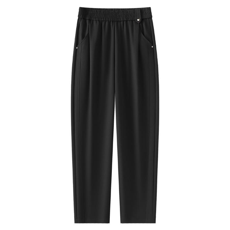 

Ancola Red Women s Casual High Waist Harem Pants - Slimming Loose Fit, Nine-Point Style for Spring/Autumn 2025 S чёрный