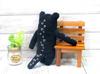 Shinada Fumofumo-san Hyomo Black (Medium) 10 X 5 X 20 Cm Plush Toy Animal Goods FMLO-0078B