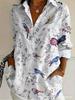 European and American summer hot-selling shirts, short-sleeved women's clothing, printed fashion lapel shirts, tops, casual women's clothing