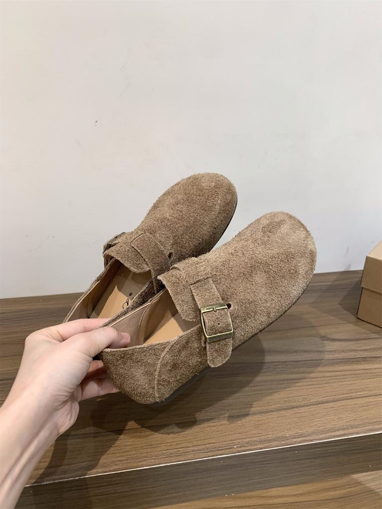 Platform shoes single shoes women's shoes 2025 new autumn and winter one-pedal loafers versatile Boken shoes