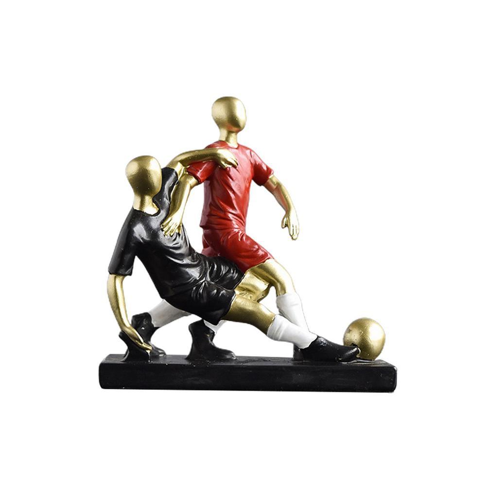 

Exquisite Soccer Team Figurine Kawaii Athlete Sculpture Football Player Statue Living Room Style 2