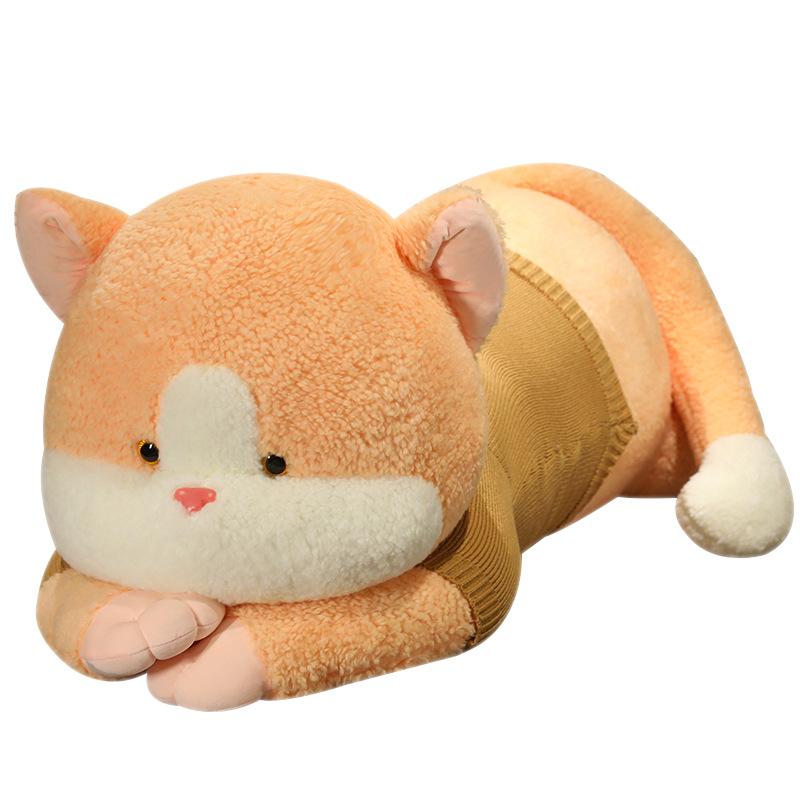 Cute Cat Pillow Doll Girl Sleeping On The Bed Rag Doll Bear Doll Large Plush Toy