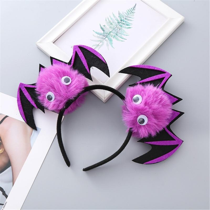 Versatile Halloween Cosplay 3D Pumpkin Bat Headband Women's Headpieces Decoration Hair Accessory Comfortable Wear