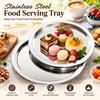Stainless Steel Stainless Steel Dining Dish Thickened Breakfast Serving Tray  Dessert