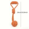 1pcs Dog Cotton Rope Toy Molar Bite Resistant Braided Rope Knot Toy Medium Large Hand Pull Toy Pet Random Color High Quality