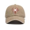 Top Water Washed Old Printed Baseball Cap Adult Versatile Hot Selling Spider Printed Water Washed Old Soft Top Sunshade Baseba