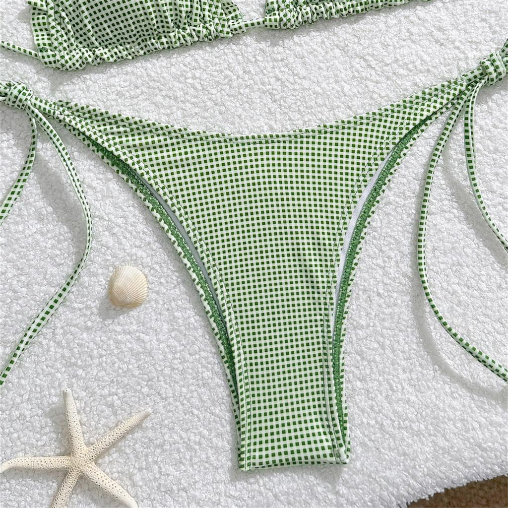 Women's Sexy Plaid  Bikini Two-piece Swimsuit