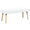 Channel Upholstered Bench White 110 X 40 X 46 Cm Fabric