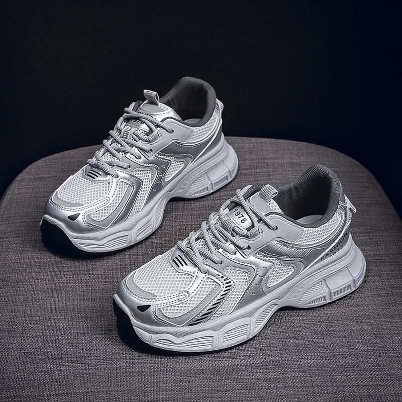 Women's Platform Sneakers Autumn New Height Increase Non Slip Breathable Running Shoes Comfortable Lace Up Casual Shoes