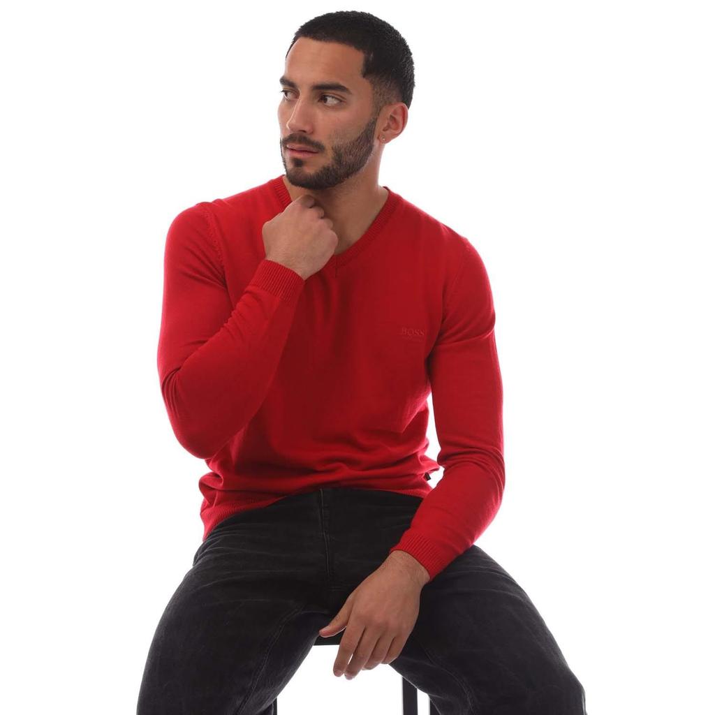 Boss Mens Batisse V Neck Sweater Top