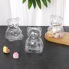 10pcs Bear Shaped Gift Box Clear Plastic Bear Candy Snack Container for Wedding Birthday Party Decor Supplies Baby Shower Favors