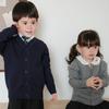 Školní uniforma Dětská bunda s dlouhým rukávem Dětský svetr Cardigan Rodič-dítě Noste střední a velký dětský pletený cardigan