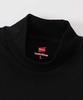 Hanes Warm Thick Size L to Japanese size HM4-Q507A Men's Innerwear, High-Neck Long-Sleeve Shirt, 100% Cotton, Black, (equivalent L)