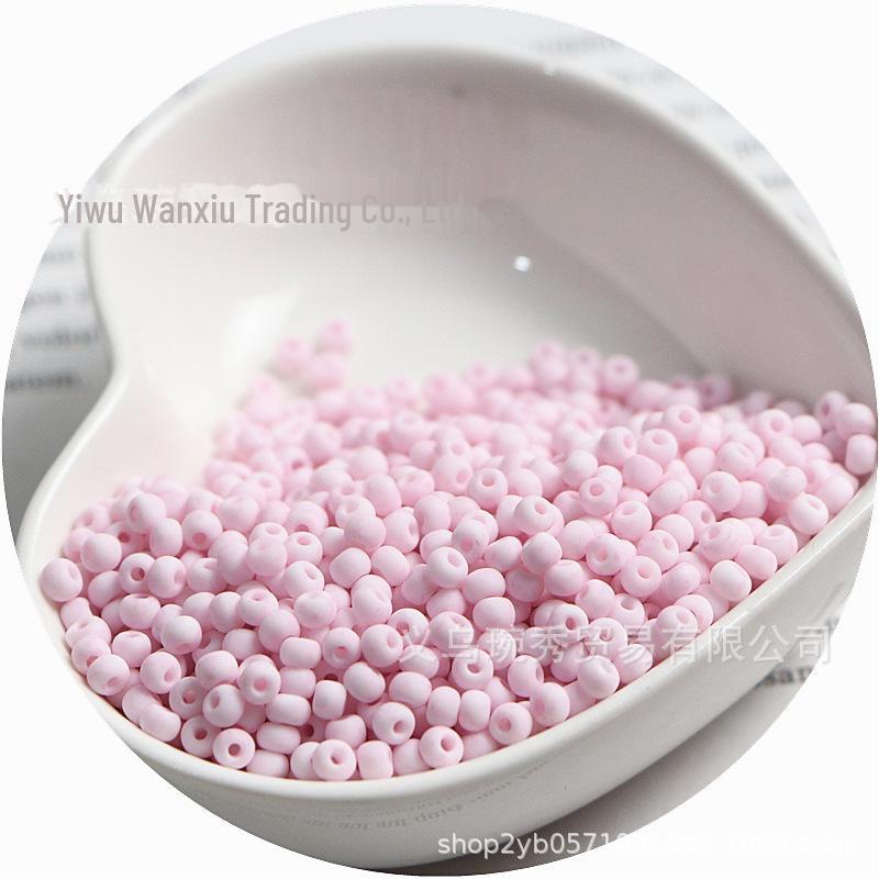 El Yapımı DIY Çocuk Kolye ve Bilekliği için Yüksek Kaliteli 3/4mm Buzlu Düz Renk Cam Pirinç Boncuklar