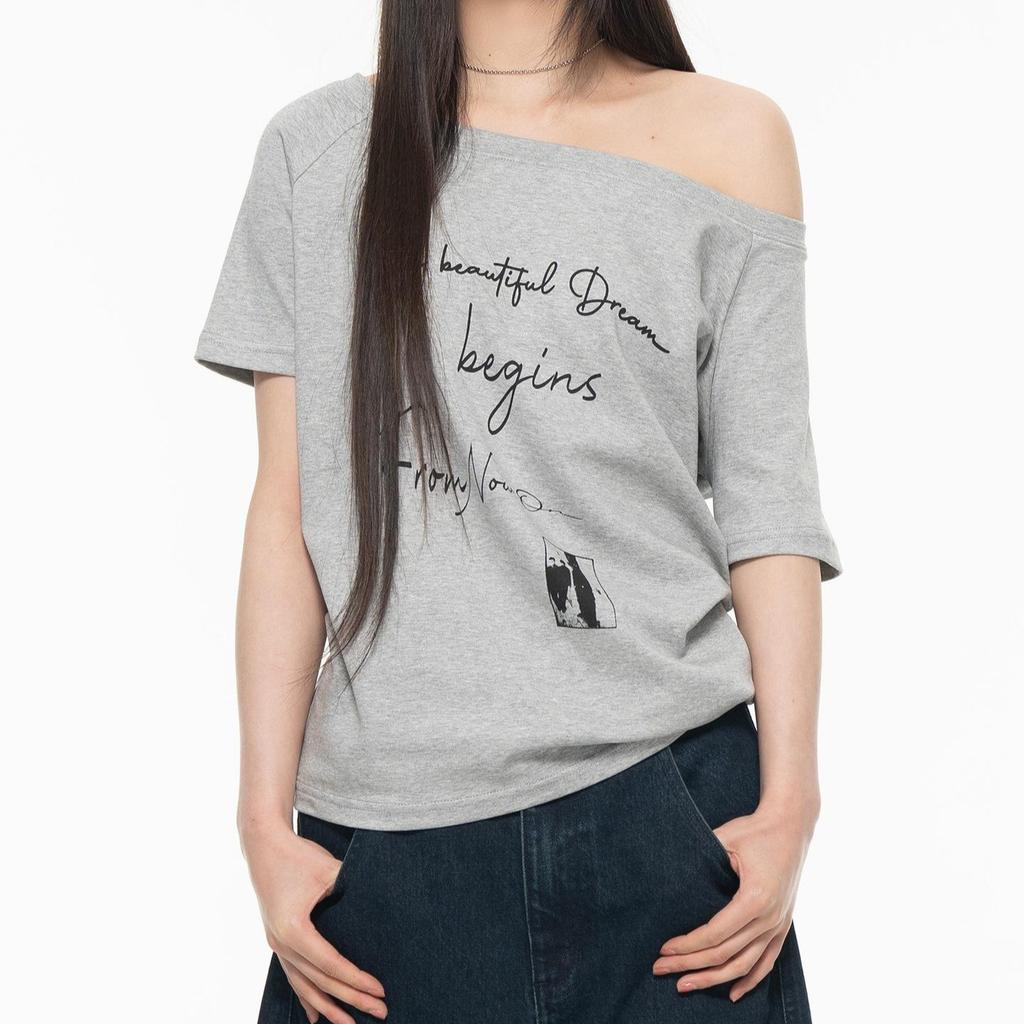 Women's 2025 Off-Shoulder Lazy Style Short-Sleeve Summer Top