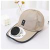 Summer Baseball Cap with Solar-Powered Fan and UV Protection for Outdoor Activities