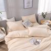 Soft Brushed Microfiber Bedding Set 4PCS Solid Color Minimalist Nordic Style Queen King Size