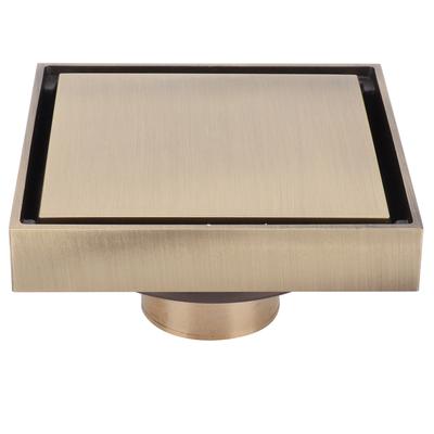 Desagüe de Piso 10x10cm Cobre Antiguo Desodorante Desagüe de Piso para Cocina Baño Hotel