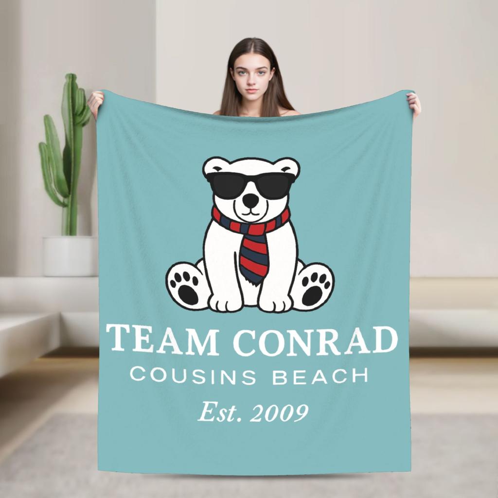 Coperta Team Conrad Fisher L'Estate in cui sono diventata Bella Lana Divertente Traspirante Plaid per Letto Divano Autunno/Inverno