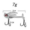 Metal Vib Fishing Lure 2-In-1 Fake Angling Baits Long Throwing Realistic 3D Eyes Fishing Baits For Catfish Bass Trout Vib Tackle