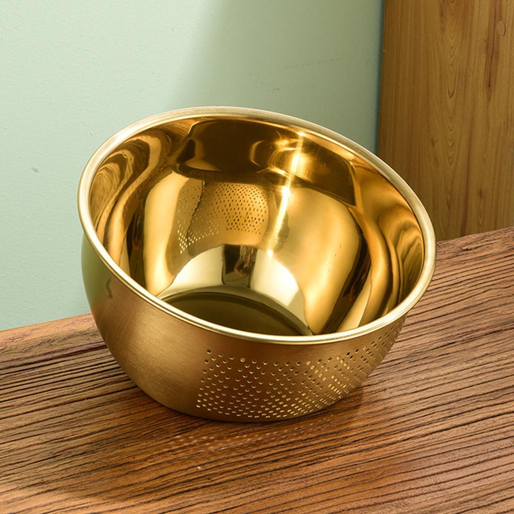Stainless Steel Rice Washing Sieve, Creative Slanted Bottom Basin, Household Kitchen, Fruit Washing Rice And Vegetable Basket