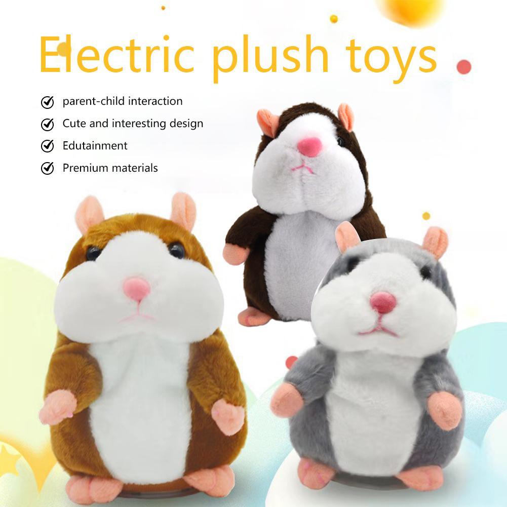 Electric Hamster Plush Toy Lovely Talking Hamster Doll Imitate Your Voi And Nod To Soothe Accompany Kids Gift