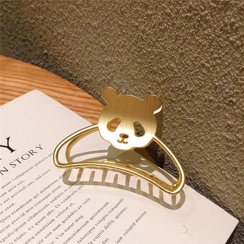 New Women Elegant Gold Hollow Geometric Metal Hair Claw Vintage Crab Hair Clips Headband Hairpin Fashion Hair Accessories
