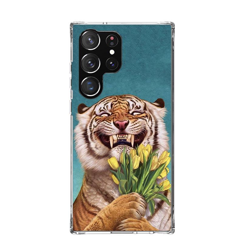Superior Tiger Pattern Art Phone Case For Samsung Galaxy S26 S25 Edge S24 S23 FE S22 Ultra S21 Plus S20 + Fundas Cover Coque Gal