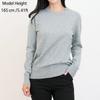 T-skjorte for kvinner rund hals strikket t-skjorte date-look Korea-mote