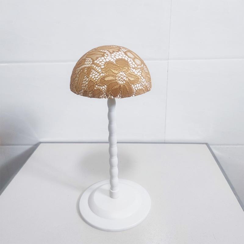 Lace Fabric Surface Wig Holder and Display Stand for Men and Women
