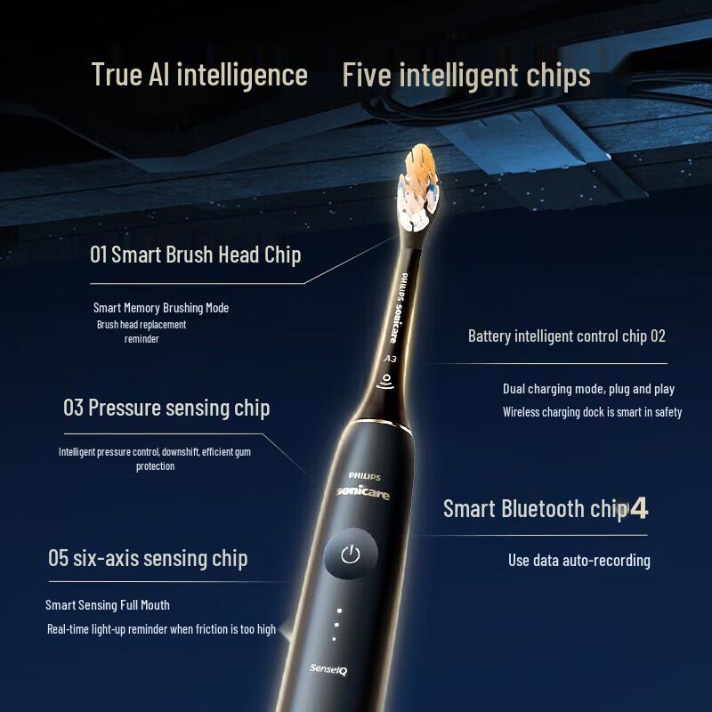 Philips DiamondClean AI Sonic Electric Toothbrush with Travel Case CN plug (adapter included)