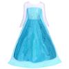 Frozen Elsa Costume Set 7-8 Years 130cm Blue + Party Accessories (Wig/Crown/Scepter/Gloves) Halloween Carnival Christmas Gift