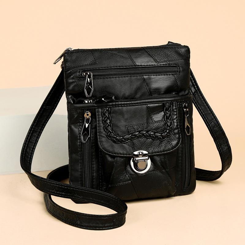 Moda Miejska, Prosta i Casualowa Torba Washed, Mała Kwadratowa Torba Jednoramienna Crossbody