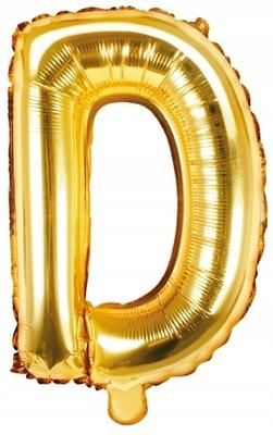 Balon Foliowy Litera "D", 35Cm, Złoty