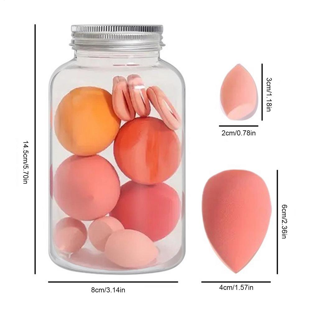 14pcs/set Cosmetic Soft Beauty Sponge Mini Make Up Sponges Makeup Sponge Powder Puff Long Lasting Beauty Sponge Wet Dry Use