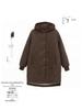 2024 Women's Mid-Length Fleece-Lined Cotton Coat - Plus Size, Loose Fit, Warm Winter Jacket for Middle-Aged Women