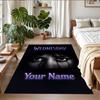 Crystal Velvet Rug Custom Name Text, Soft Non Slip Floor Mat Home DecorWednesday Addams