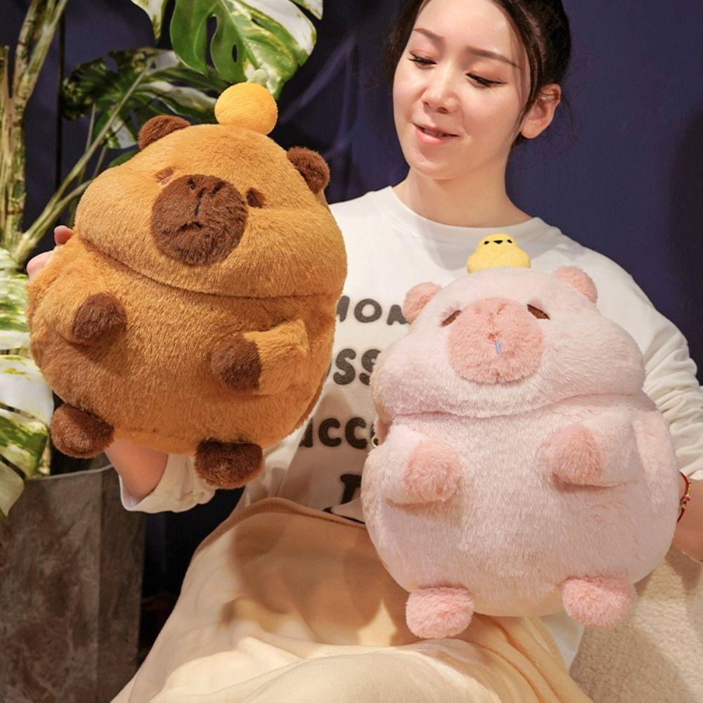Nap Pillow Capybara Hand Pillow With Blanket Warming Capybara Anime Fluffty Toy  Chlidren