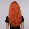Halloween Wig Orange Small Curly Bangs Long Curly Hair Mechanism Headgear Wigs Orange Christmas Wig