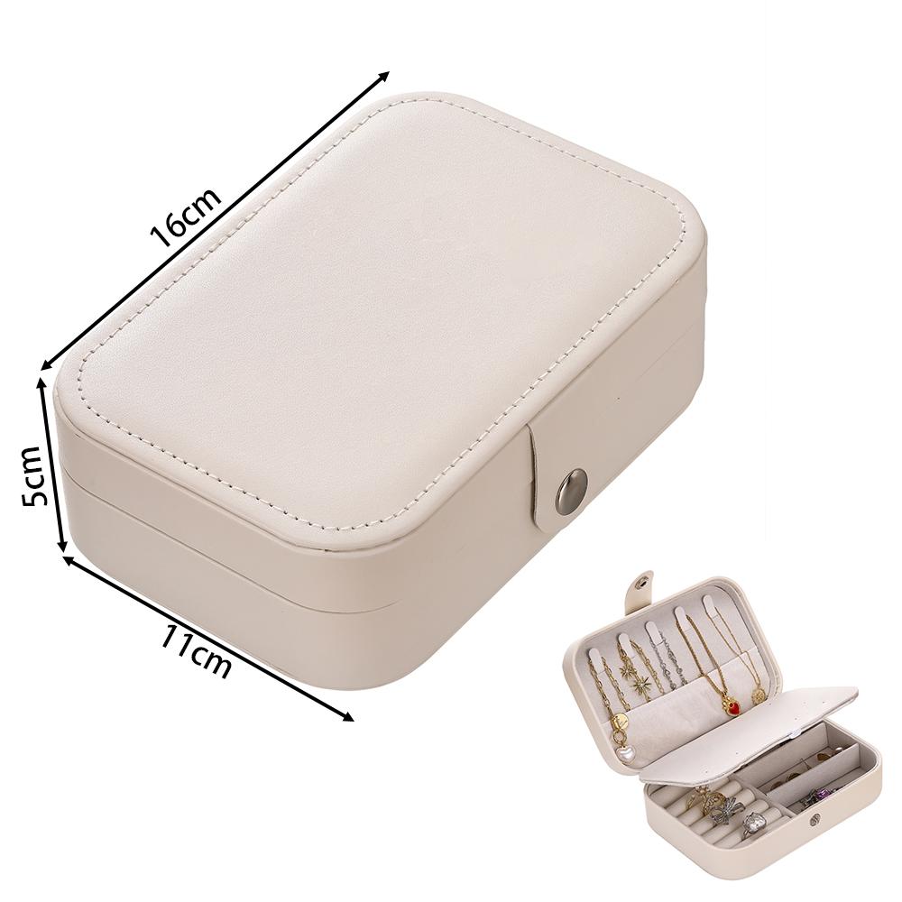 Double-Layer Jewelry Storage Box Portable Travel Jewelry Holder Organizer Storage Display Ring Necklace Earrings Bracelet Stand