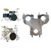 Drum Clamp Connector Three Hole Drum Seat Connector Metal Clamp Drum Expansion Clip Drum Set Pipe Clamp Drum Accessory