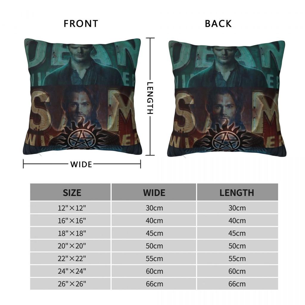 Dean Winchester Supernatural Television Pillow Cover Polyester Pillow Case Cushion Cover Pillowcases For Sofa Home Decorative