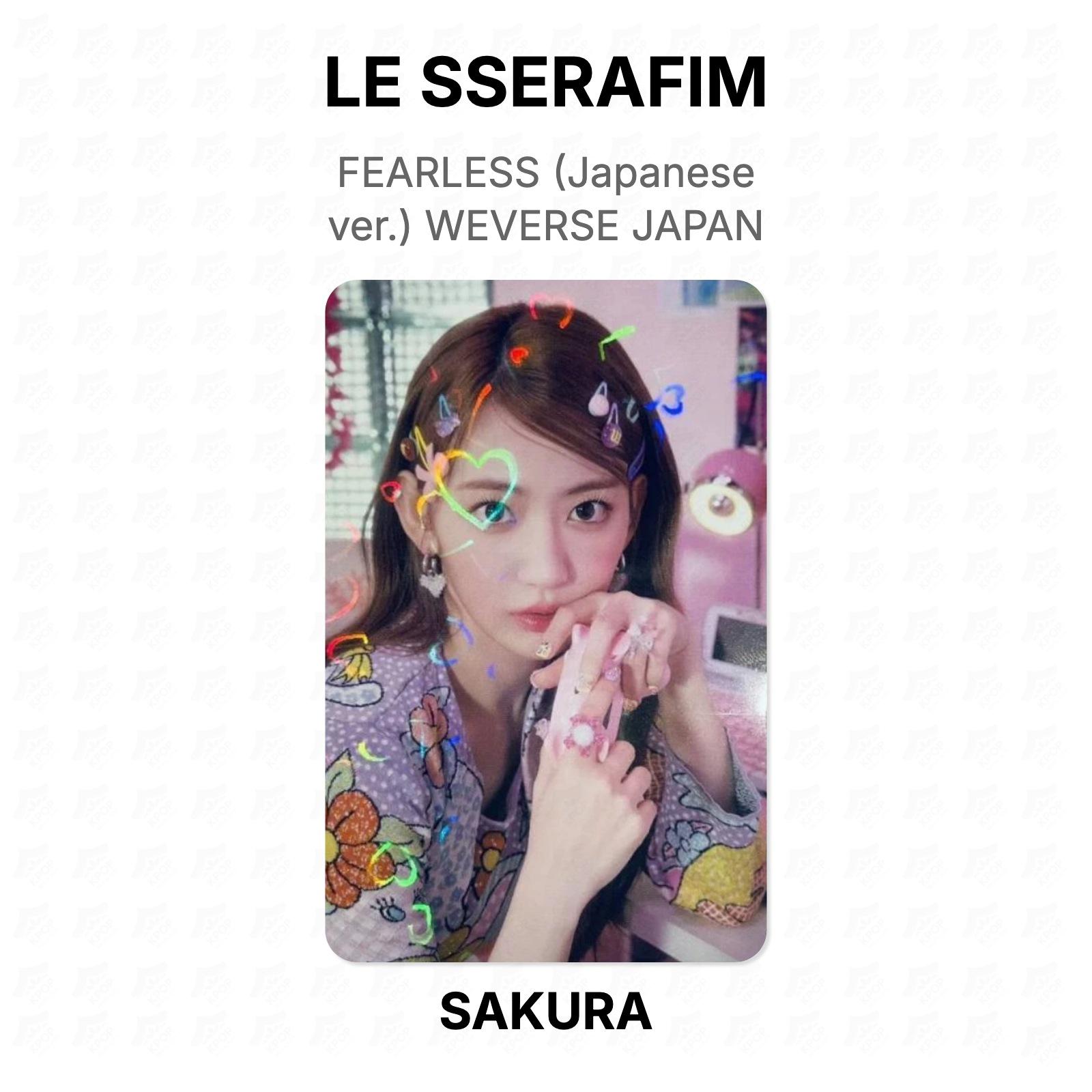 LE SSERAFIM FEARLESS (Japanese ver.) WEVERSE JAPAN Official Photocard SAKURA